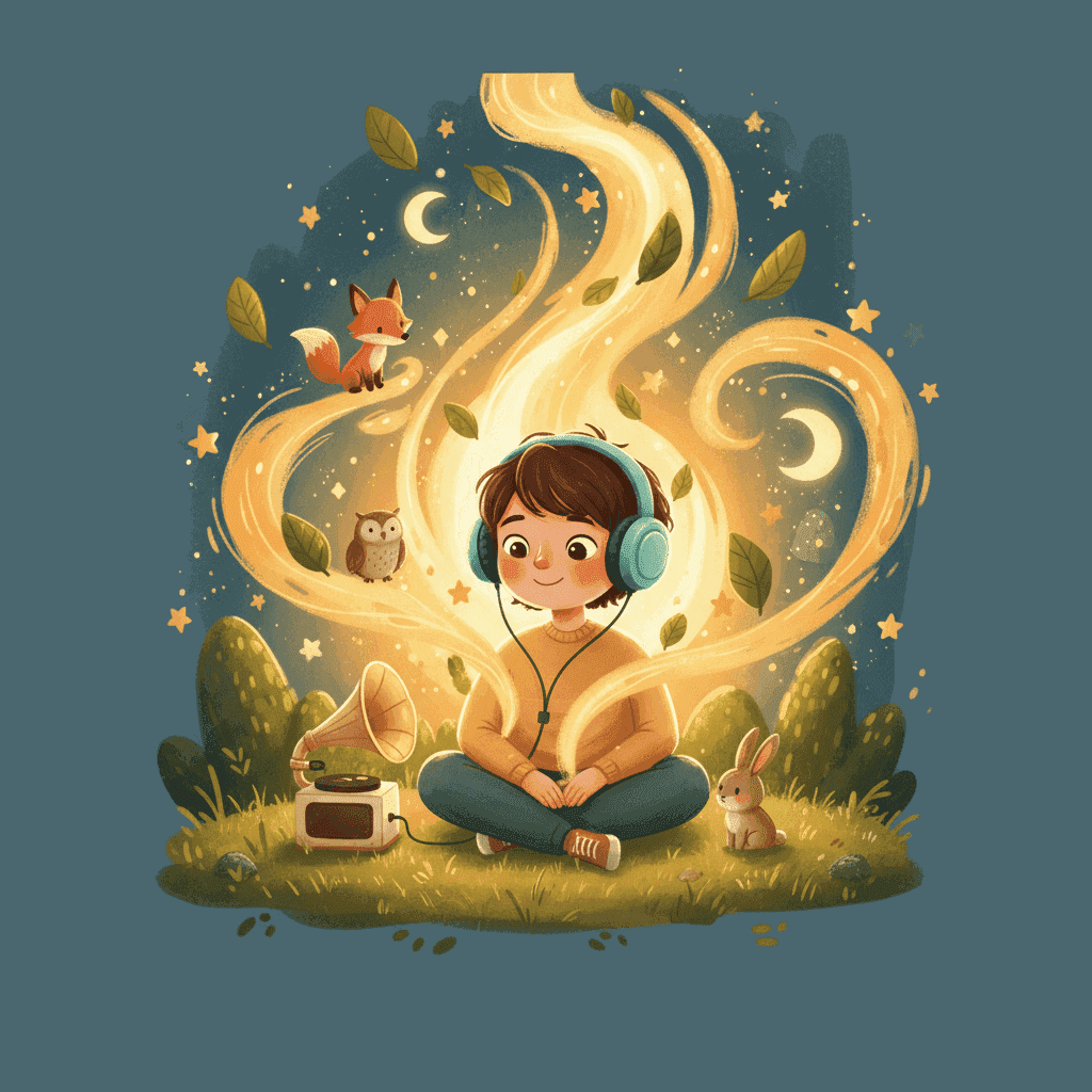Curated audio playlists for bedtime stories