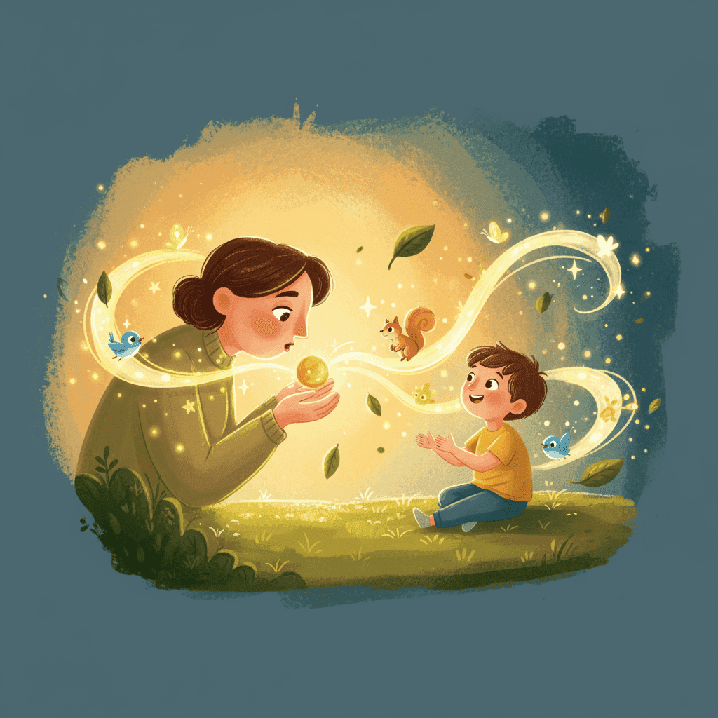 Parent cloning their voice for story narration